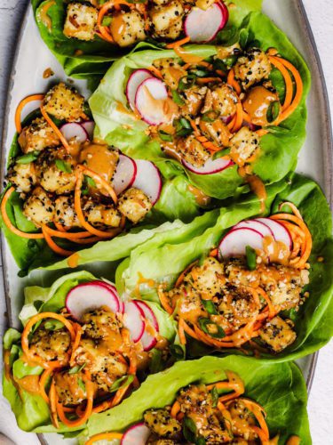 Everything Bagel Seasoning Tofu Lettuce Wraps Everything Bagel Seasoning Tofu Lettuce Wraps