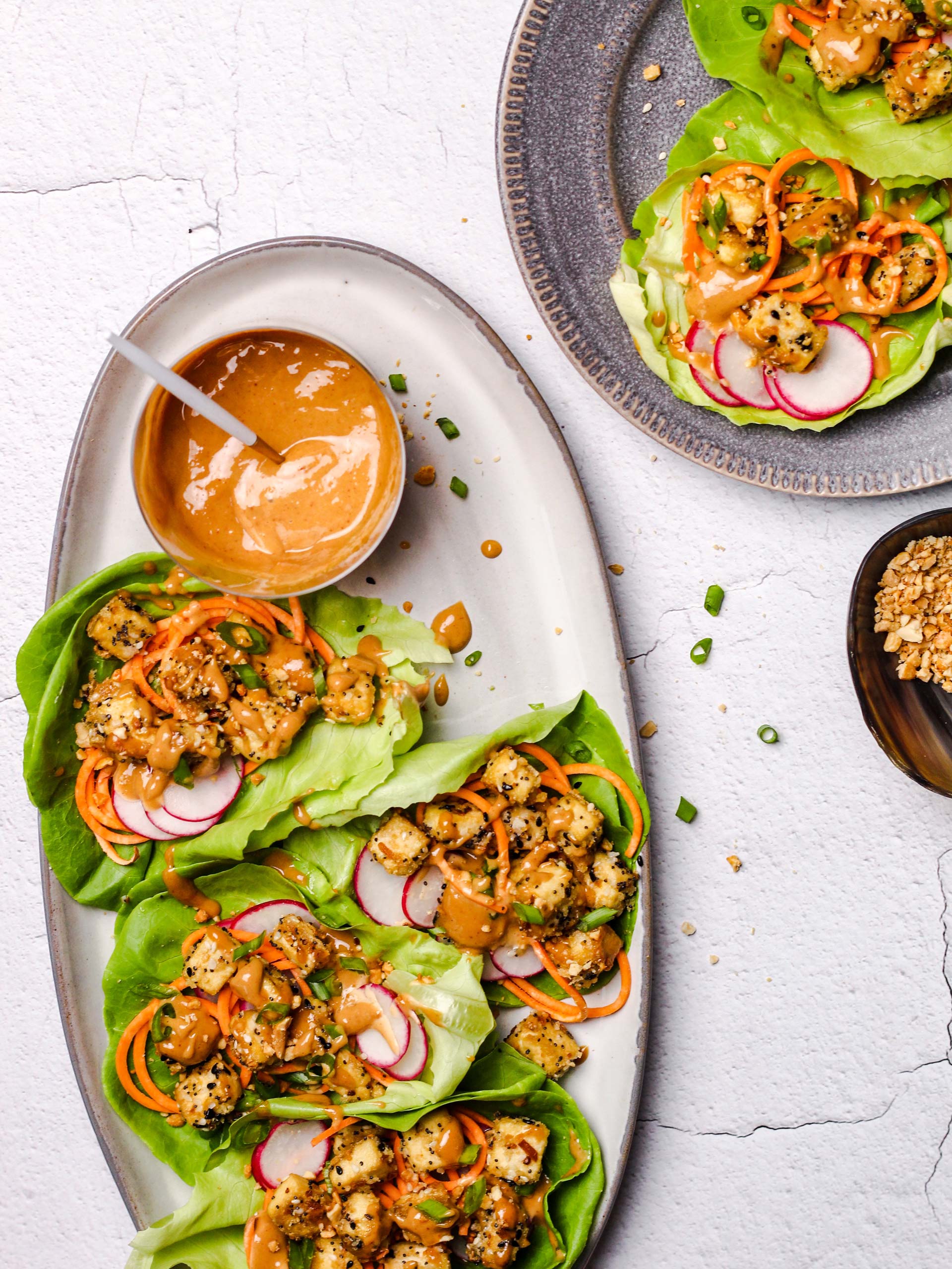 Everything Bagel Seasoning Tofu Lettuce Wraps Everything Bagel Seasoning Tofu Lettuce Wraps